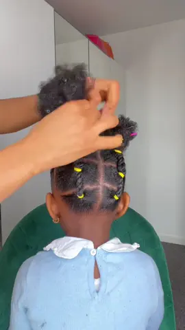 Cute baby girl hairstyle #childrenhairstyle #naturalhair #kidshairstyles #rubberbandhairstyle #olivia_chukwu 