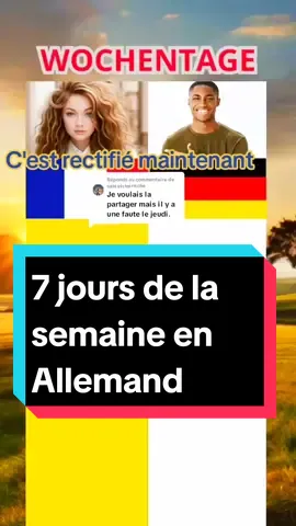 Réponse à @sahi.victoire.che Connaître les jours de la semaine en Allemand. #pourtoi #foryoupageofficiall #apprendreallemand #allemandfacile #allemande🇩🇪 #learngermanfast #lernenmittiktok #berlin #german #usa #brezil🇧🇷 #coreen #england🇬🇧 #españa🇪🇸 #italie #japon 