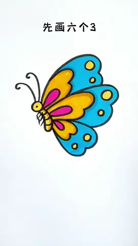 Use this method to draw butterflies, simple and beautiful #children's simple drawings #Simpledrawings  #simpledrawingmethods of butterflies #childrenssimpledrawings  #earlyeducationenlightenment #butterflies🦋 