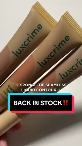 YEAY akhirnya Sponge-Tip Seamless Liquid Contour sudah bisa dibeli setelah habis dimana-mana!!🥰 #Luxcrime #RacunLuxcrime #SeamlessContour 