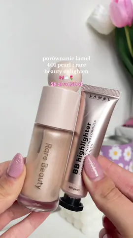 Według mnie są calkiem podobne na żywo, lamel lepiej mi sie sprawdza poniewaz nie wazy sie z różem 🎀🫧 #rarebeauty #lamel #BeautyTok #makeuptips #girltok #makeup #glowuptips #makeuphacks #dc #fypシ゚viral #girlythings 