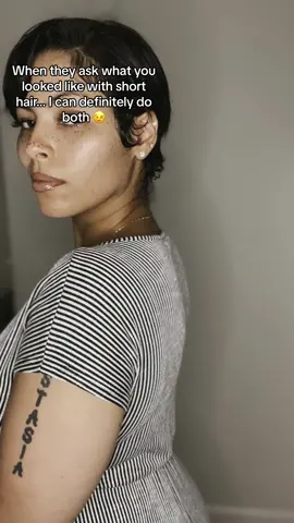 I can definitely pull off both… 🩵 #shorthair #shortcut #shorthairstyles  #stopmotiontrend 