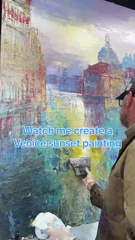 Watch me create a Venice sunset painting 🌅👨‍🎨 #painting #art #artist #artistsoftiktok #venice #veniceart #painter #arttip #artprocess #artwork #arttok #fyp #cityscape #paintersoftiktok #paulkenton #artiktok 