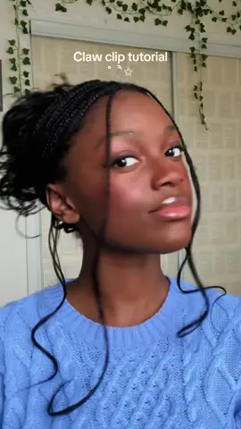 I love how this hairstyle turned out🤭 #clawcliphairstylesblackgirl #frenchbraids 
