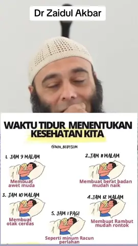 Anda mau sehat?benerin tidurnya#waktutidur #drzaidulakbarjsr #fyp #tipshidupsehat 