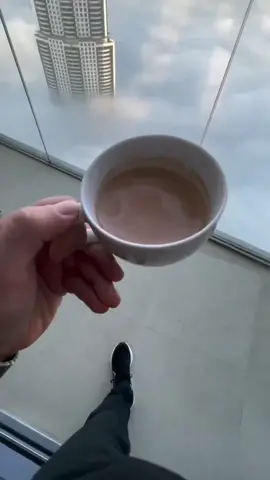 Dubai sky view with hot coffee ☕☁️🌥️ #habibi #dubai #dubai🇦🇪 #brujkhalifa #luxurylife #luxury #rich #richlife #wealth #wealthylifestyle 