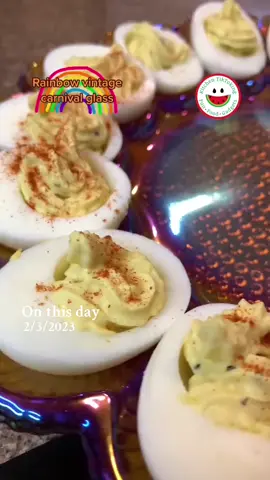 #onthisday #deviledeggs #kitchengadget #rainbowglass 