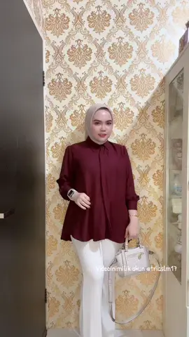 Kinka blouse burgundy😍💓✨ #blouseshakila #blousepolos #rekomendasiblouse #rekomendasikemeja #shopmaster #ootdhijabsimple 