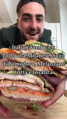 ITALIAN SANDWICH | Cotoletta alla Milanese, Melanzane Fritta, Sugo di Pomodoro, Mozzarella e Insalata 🥪🇮🇹 #ciabatta #mozzarella #sandwich #panini #pollo #chicken #fyp #salsa #pomodoro #tomato #viral #direct #cheese #melanzane #costume #classic #asmr #foodporn #italianfood #humor #ref #fastfood #france #uk #usa #italia #india #chickensandwich #milan #Home 