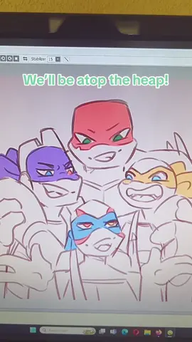 Just an excuse to use this sound but also imagine a Swap AU where the turltes are batsh*t insane and are trying to take over the world • #rottmnt #tmnt #riseoftheteenagemutantninjaturtles #riseraph #riseleo #risedonnie #risemikey #swapau #hazbinhotel #Rottmntswap 