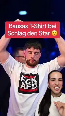 Bausa hat gestern bei Schlag den Star ein Statement gesetzt - und gewonnen… #bausa #emiliosakraya #schlagdenstar #pro7 #prosieben #afd #fckafd #deutschrap #rap 
