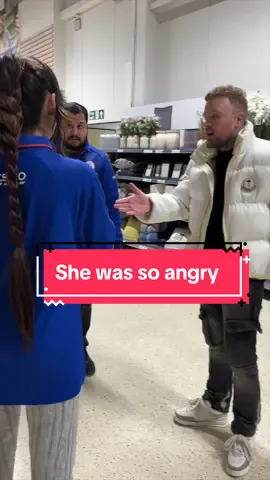 She was no impressed by this prank 