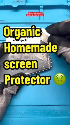 Replying to @relly Someone tried making a diy screen protector out of some unknown substance #screenprotector #gross #sus #phonerepair #satisfying #oddlysatisfying #asmr #DIY #screenprotector #satisfying 