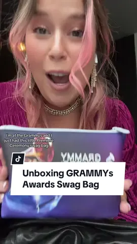 unboxing my GRAMMYs awards swag bag at the GRAMMYs premiere ceremony #GRAMMYs #GRAMMYs2024 #thegrammys #unboxing #swagbag 