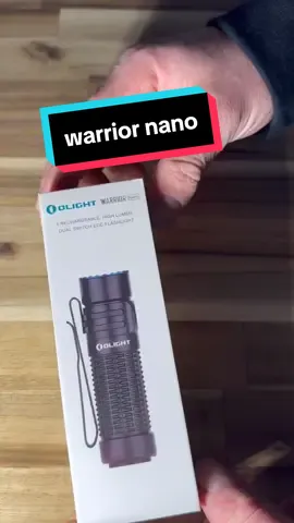 warrior nano tactical EDC flashlight with 1200 lumens. two way clip and two different switches