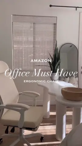 LINK IN BIO🛒  So in love with this cozy ergonomic neutral cream office chair!  360 swivel, rolling wheels, footrest, mesh backing lounge mode, etc. It’s a must have for working at your computer or reading, etc!  I linked the other items in the video as well to give you an aesthetic office vibe! #Amazonfinds #amazonhome #amazonmusthaves #amazondeals  #organizationhacks #amazonmusthave #amazonfavorites #amazonfavorite #officechair #neutraldecor #officeinspo