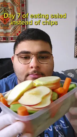 what is up guys ,it has been a week  since i started , im feeling good and healthier as normal . when i see chips in super markt i feel realy that i can't do this serie agian ! , but there is a fire in my head that keep telling me evrey time : you made a promise ! are you going to break it ! ...thanks for everyone that support me ❤️‍🩹