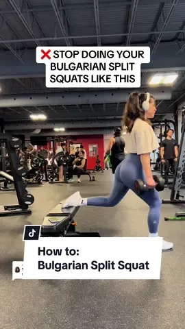 Replying to @Oshra How to get the *perfect* bulgarian split squat 😌🤌  Try this form tip to target more quads or more glutes next time you do bulgarian split squats #formtipsforbeginners #bulgariansplitsquats #bulgariansplitsquathack #bulgariansplitsquattips #bulgariansplitsquatform #formtipswithsteph #bulgariansplitsquatformtips 