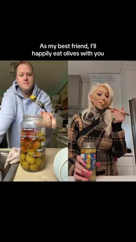 #duet with @Pinup pixie olives for breakfast it seems! Stand with you bestfriends!
