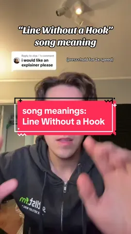 Replying to @ziya ☾ explaining (parts of) Line Without a Hook, for those who want to know #linewithoutahook #rickymontgomery 