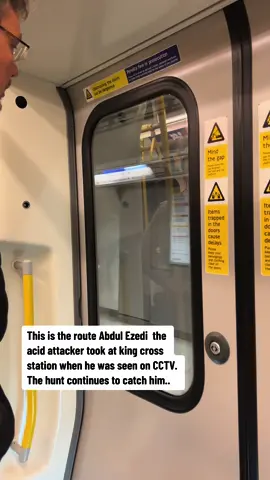 The police continue to hunt abdul ezedi. This was his route at kings cross station when seen on CCTV. #abdulezedi #claphamattack #acidattack #clapham #kingscross #caledonianroad #manhunt #fyp #foryoupage #fypシ 