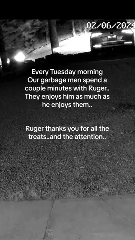 precious moments… #garbagemen #tuesdays #dogsoftiktok #garbageman #thankyou 