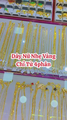 Dây Chuyền Nữ Nhẹ Vàng 18k #tiemvangkimhanh2linhtrung #tiemvangkimhanh2 #vangbactrangsuc #tiemvangthuduc #dâychuyền #vàngtây610_18k #xh 