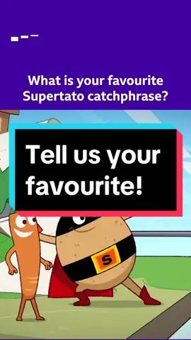 Our fave supermarket hero Supertato has a lot of great sayings, let us know your favourite lines  👀 🎶 #cbeebies #supertato #songs #parenting #superheroes 