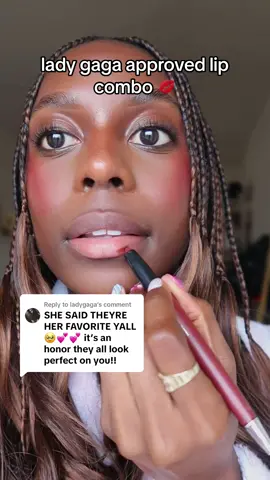 Replying to @ladygaga y’all…i love it 🤭 #lipcombo #blackgirlmakeup 