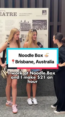 How much do they make working in hospitality? 🍜 📍Brisbane ##brisbane##jobs##jobseeker##salarytransparency##pay##retail##interview##streetinterview##paytransparency##viral##fyp