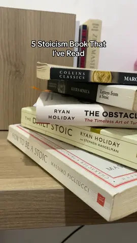 Five stoicism books that I’ve read + my personal rating!⭐️ #BookTok #bookrecommendation #bookreview #stoicism #stoics #philosophy #philosophybooks #classicbooks #bukuklasik #bukuselfimprovement #bukufilsafat 