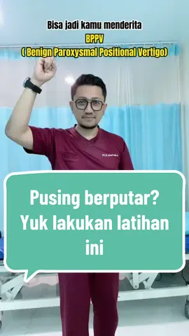 Yang suka pusing berputar saat perubahan posisi baring ke duduk, disertai mual dan muntah. Yuk lakukan latihan Brandt Daroff ini selama 2 minggu ya. Semoga bermanfaat #drpras #fyp #vertigo #brandtdaroff