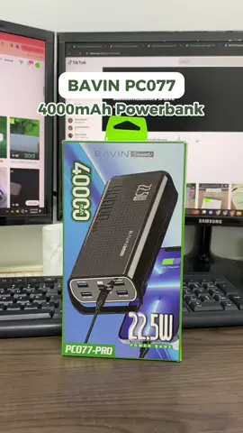 A mobile power station powerbank - the BAVIN PC077! Large battery capacity, can charge multiple deviced, and bring it everywhere you go! #powerbank #fastcharging #wireless #powerful #highquality #bavin #bavinph #fyp #foryou 