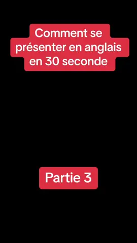 Comment se présent en anglais #anglais #LearnOnTikTok #english #anglaisfacile 