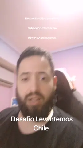 Directo Benéfico para ayudar en el incendio de Chile. 12 horas donde todo lo recaudado mas 50€ de mi cuenta bancaria irán destinados a ayudar la hermosa Chile que tanto nos necesita. Canal Twitch: Shamiragames