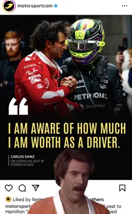 Carlos really said ‘I know my worth’ 🔥 #Motorsport #f1 #formula1 #carlossainz #lewishamilton #ferrari 