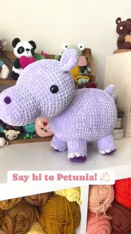 Petunia the Hippo has taken my heart!! 😍😍 I decided it was time to make my Hippo pattern into the most adorable plushie friend! 💕 🦛 Crochet Pattern: Animal Amigurumi Adventures v2 Book Yarn: @hobbii_yarn  #crochet #crochetersoftiktok #crochettok #tiktokcrochet #crocheter #easycrochet #craftersoftiktok #amenagerieofstitches #crochetpattern #crochetplushies #crochetinspo #crochethippo #hippopotamus #hippo 
