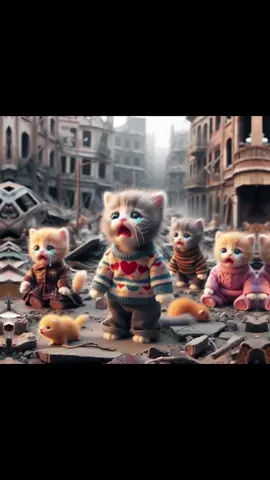 sad story of cats😥#catlover #cutecat #pet #ai #animals #tiktok #fyp #foryou 