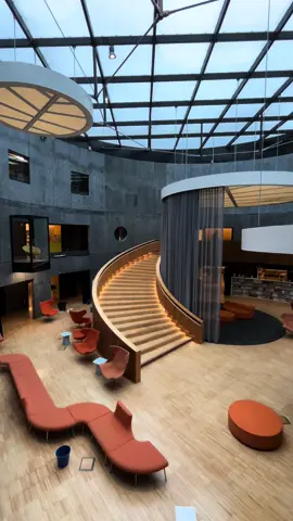 bibliothèque du volcan - Oscar Niemeyer #fyp #dnmade #oscarniemeyer #lehavre #interiordesign 