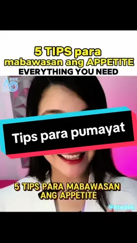 Tips para mabawasan ang appetite Tips para pumayat Paano pumayat #LearnItOnTikTok #fyp #doctor #medicine #health 