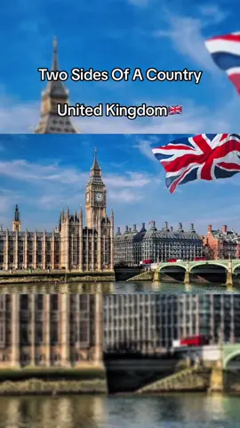 Two Sides Of The United Kingdom🇬🇧 #uk #unitedkingdom #flags #countries #country #geography #culture #europe 