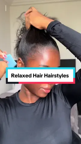 Relaxed hair hairstyles. New style for my short relaxed hair girls. #relaxedhair #relaxedhairstyles #relaxedhaircare #blackgirlmagic #relaxedhair 