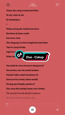 Ziva Magnolya - Cukup #zivamagnolya  #cukupziva #spotify #lirik #musik #fyp