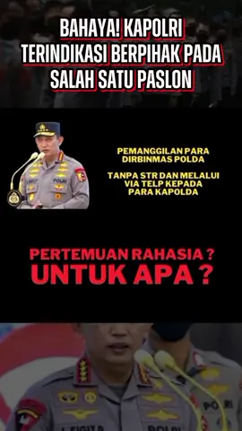 Kapolri Terindikasi Berpihak Pada Salah Satu Paslon? #kamimuak #asalbukanprabowo #fyp #viral #trending #kapolri #polri #polisi 