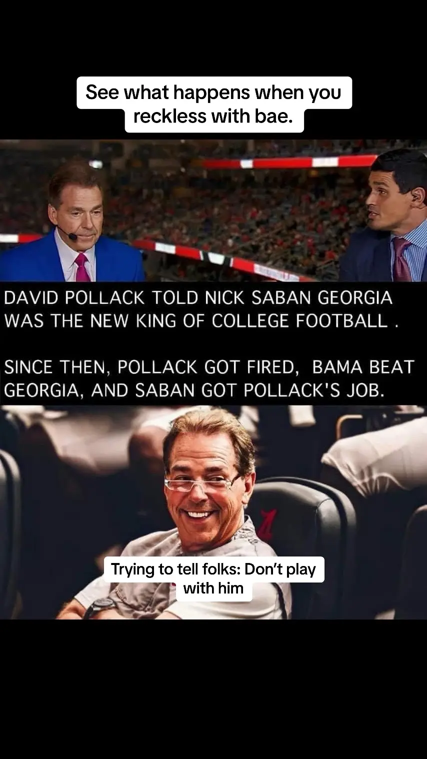Don’t play with bae. I done told yall. I cant wait to see him!!  Can yall!! #karma #CollegeFootball #espn #collegegameday #nicksaban #thegoat #thegoat🐐🐐 #footballtiktok #football #saban #sportstiktok #alabamafootball #rolltide #alabama #alabamatiktok 