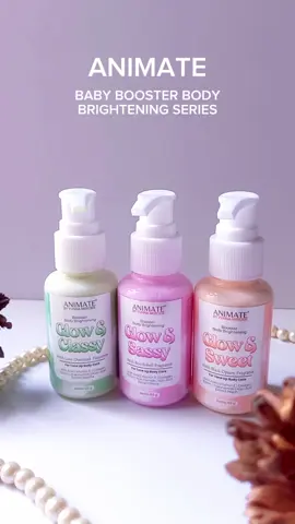 Baby Booster Body Brightening by @animateofficiall.id yg bikin kulit jadi lebih cerah dan bisa melindungi kulit dari sinar UV, btw wanginya enak bgt 😍 #Animate #BedaMasalahBedaSolusi #HidupkanCantikmu