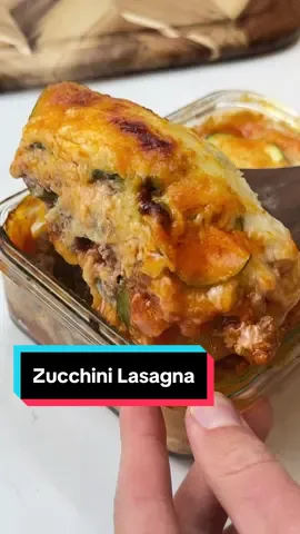 Say “YUM” if you would eat this easy Zucchini Lasagna 😋🙌 Grease a baking dish & add marinara, cooked beef, thinly sliced zucchini, ricotta & mozzarella. Repeat & top with more cheese. Cover with foil and bake @ 375F for 30 minutes. Take it out, remove the foil & put back in until the cheese on top is bubbly. (10-15 mins) This is such a quick and delicious dinner idea that only takes a few minutes to prepare 👌 Tips: For the ricotta, mix 1/2 cup with an egg, Italian seasonings and a few tbsp Parmesan.  For the zucchini, after slicing, salt it heavily, let it sit a few minutes and pat dry to remove the moisture. You can also do the same thing with peeled zucchini for more traditional lasagna noodles.