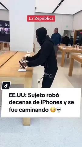 El costo del botín ascendería a casi 50 mil dólares. Sin embargo, los usuarios comentaron que ninguno de estos equipos funcionan fuera de la tienda, ya que solo son equipos de muestra. ¿Qué opinas? || #iPhone #Apple #AppleStore #California #Noticias #News #Internacional #USA #EEUU #Viral #LaRepublica 