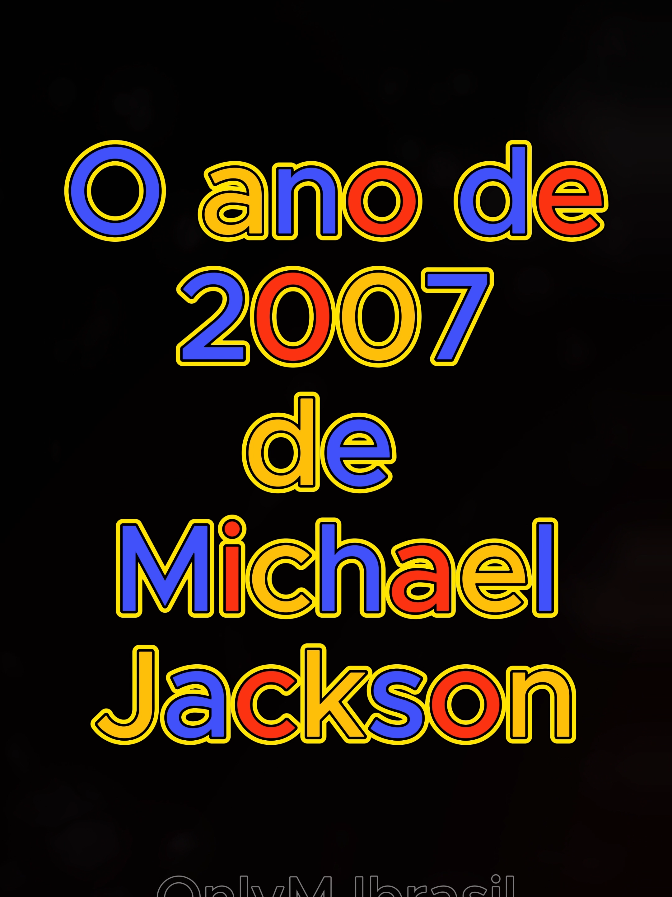 O Ano de 2007 de Michael Jackson.. #michaeljackson #thekingofpop #mjfan #michaeljacksonedit #moonwalker4life