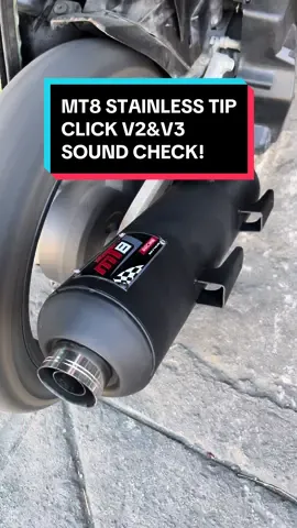 MT8 STAINLESS TIP HONDA CLICK SOUND CHECK! #fyp #fypシ #foryoupage #mt8pipe 